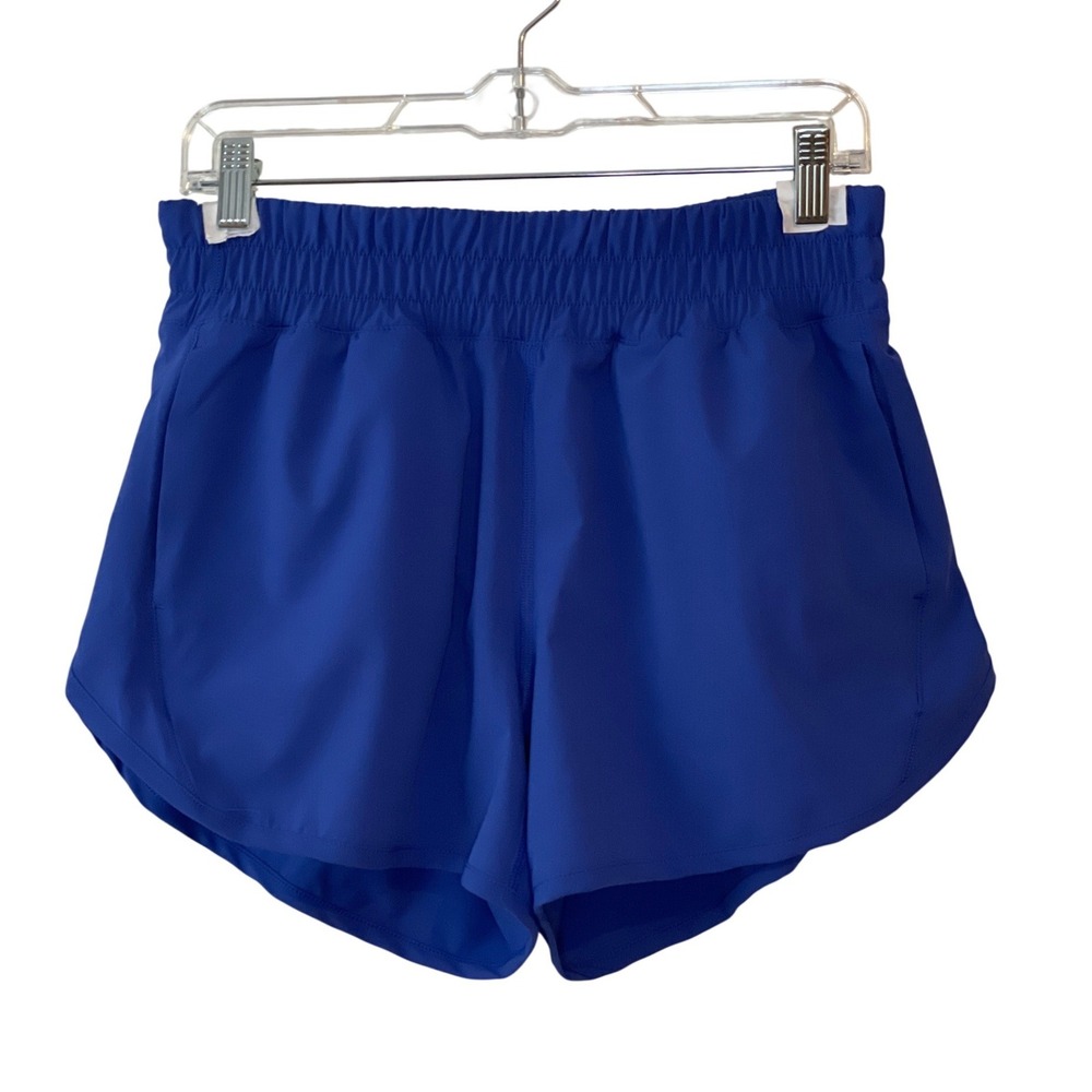 Member's Mark Motion Short Womens Medium Blue New 4-Way Stretch Lined Athletic
